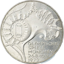 Münze, Bundesrepublik Deutschland, 10 Mark, 1972, Hambourg, VZ, Silber, KM:133