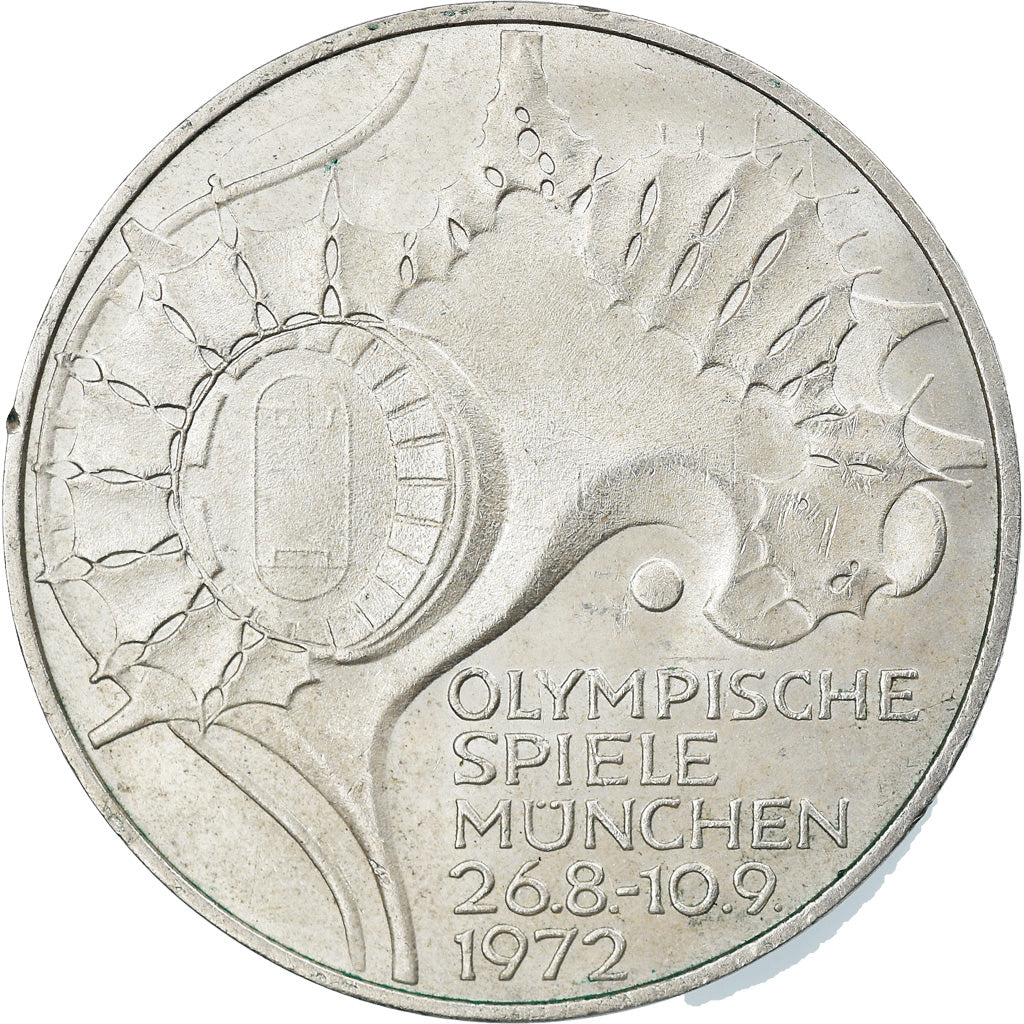 Monnaie, République fédérale allemande, 10 Mark, 1972, Karlsruhe, SPL