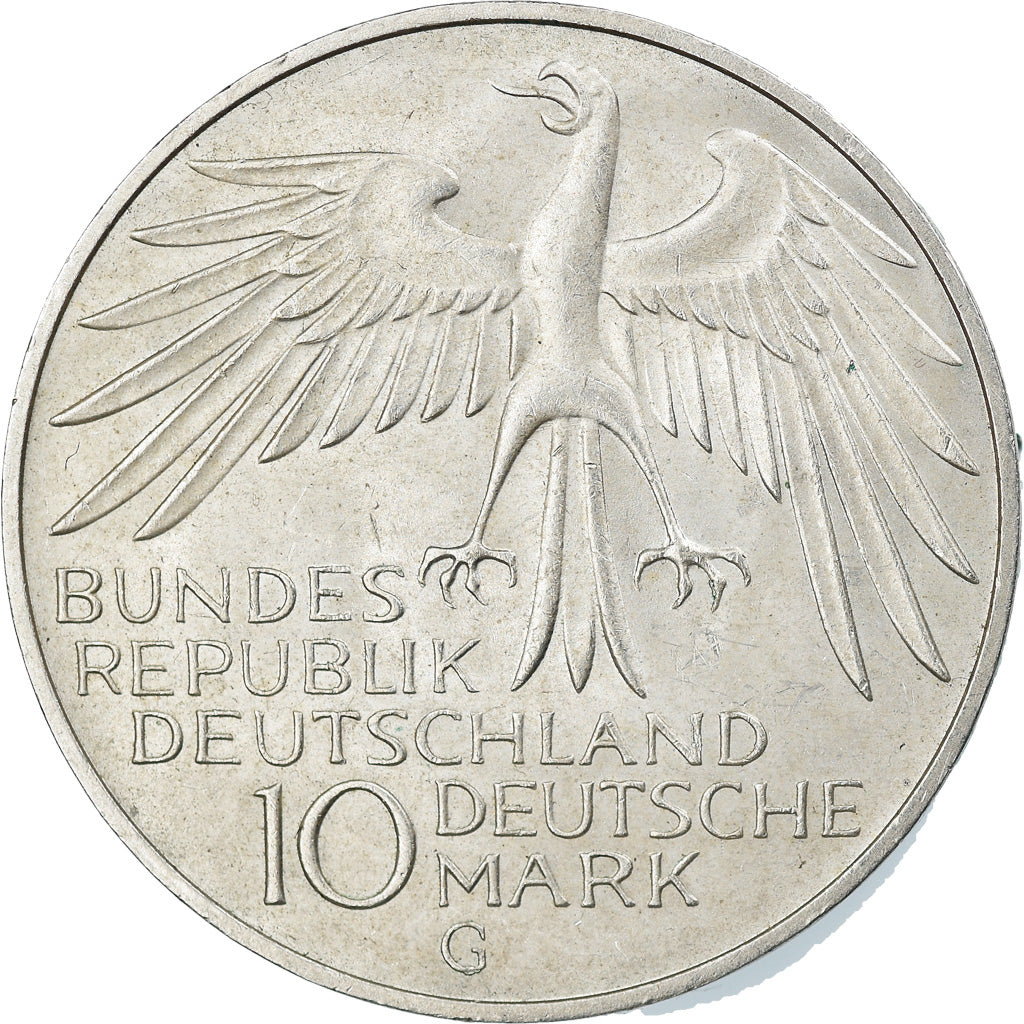 Monnaie, République fédérale allemande, 10 Mark, 1972, Karlsruhe, SPL