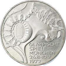 Coin, GERMANY - FEDERAL REPUBLIC, 10 Mark, 1972, Munich, MS(63), Silver, KM:133
