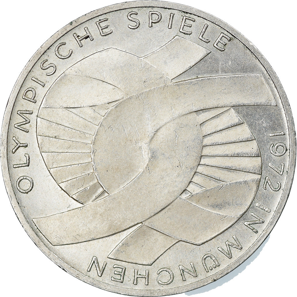Moeda, ALEMANHA - REPÚBLICA FEDERAL, 10 Mark, 1972, Munich, AU(55-58), Prata