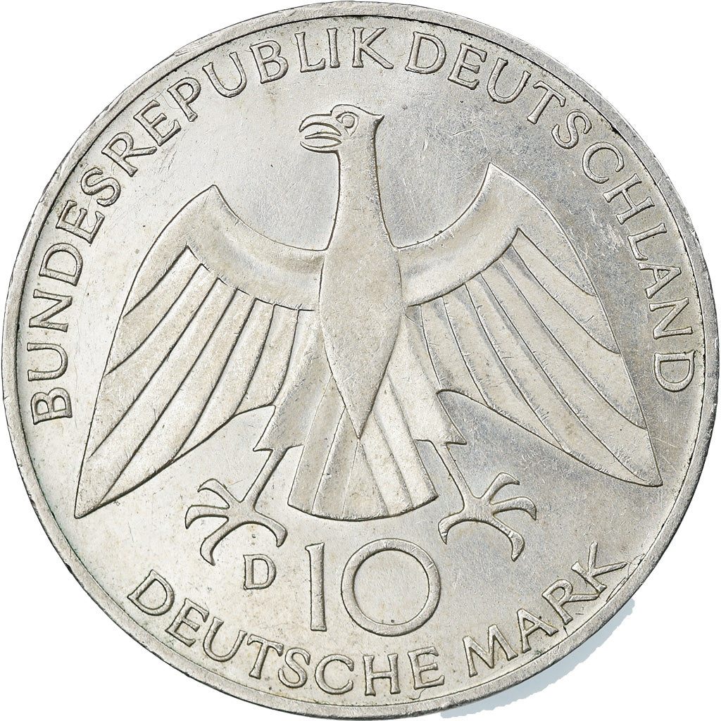 Moeda, ALEMANHA - REPÚBLICA FEDERAL, 10 Mark, 1972, Munich, AU(55-58), Prata