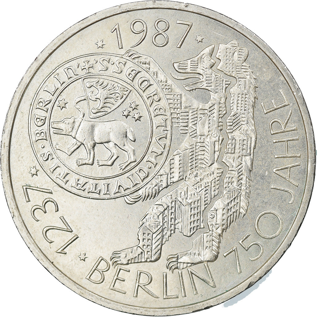 Coin, GERMANY - FEDERAL REPUBLIC, 10 Mark, 1987, Hamburg, Germany, MS(63)