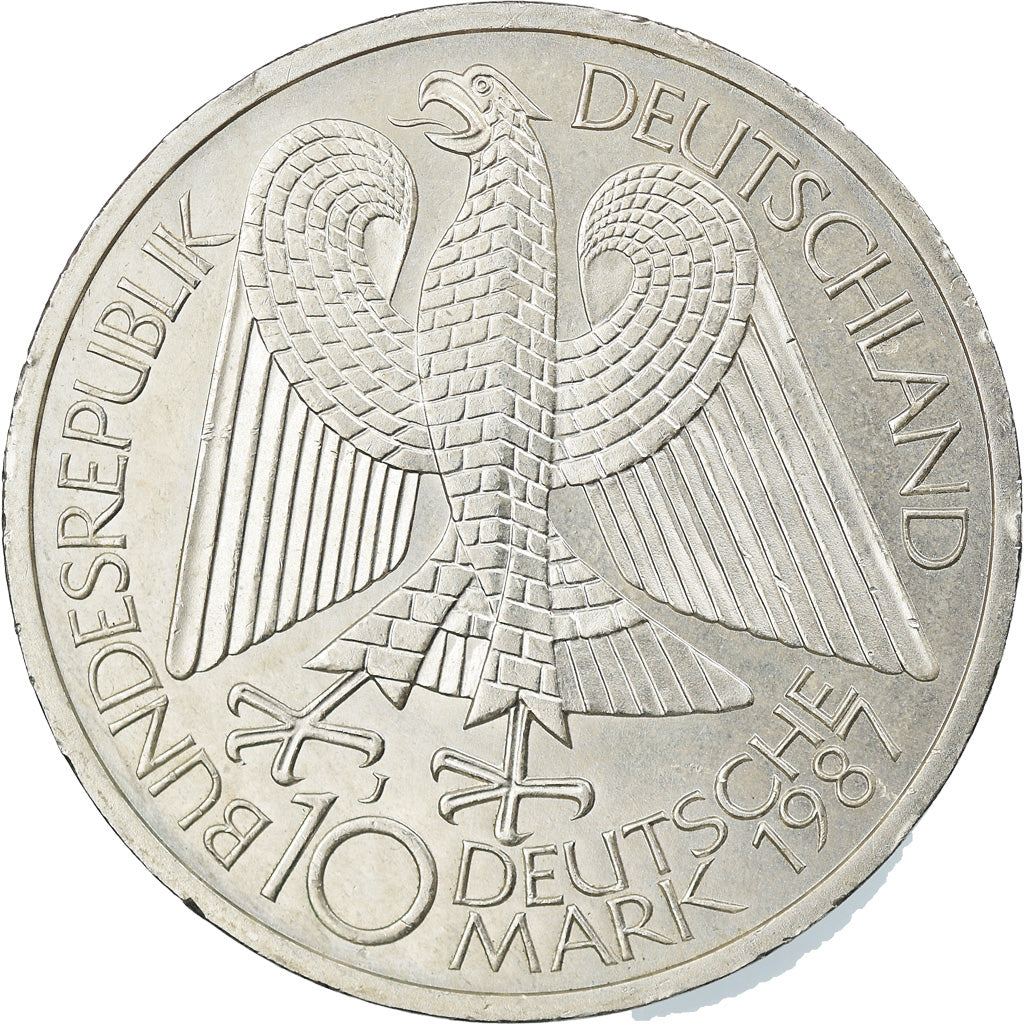 Coin, GERMANY - FEDERAL REPUBLIC, 10 Mark, 1987, Hamburg, Germany, MS(63)