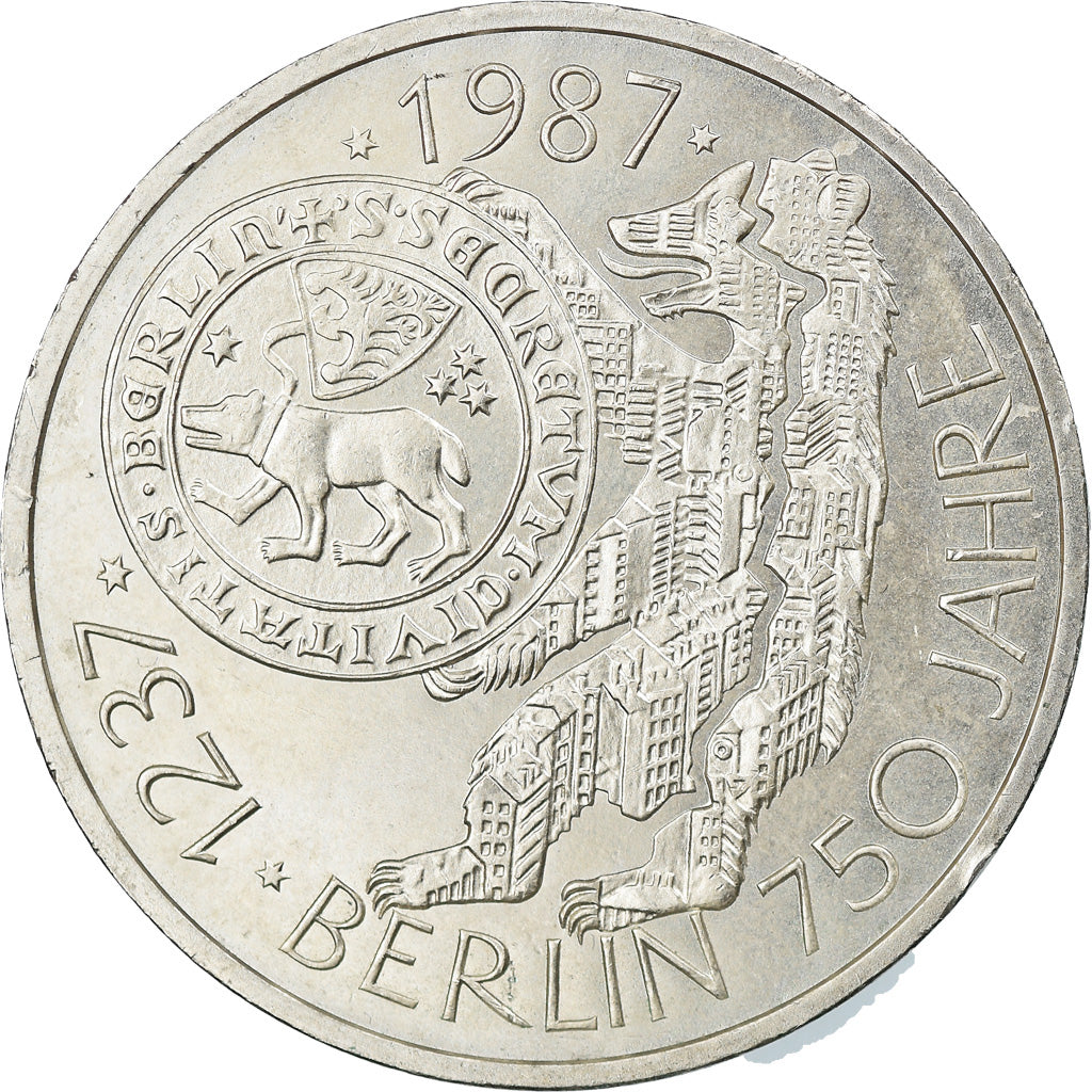 Coin, GERMANY - FEDERAL REPUBLIC, 10 Mark, 1987, Hamburg, Germany, MS(60-62)