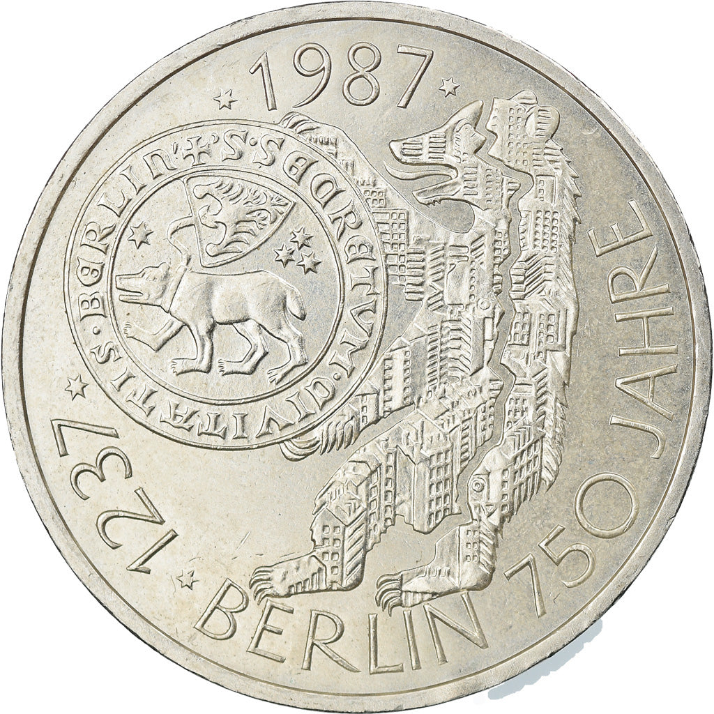 Moneta, GERMANIA - REPUBBLICA FEDERALE, 10 Mark, 1987, Hamburg, Germany, SPL-