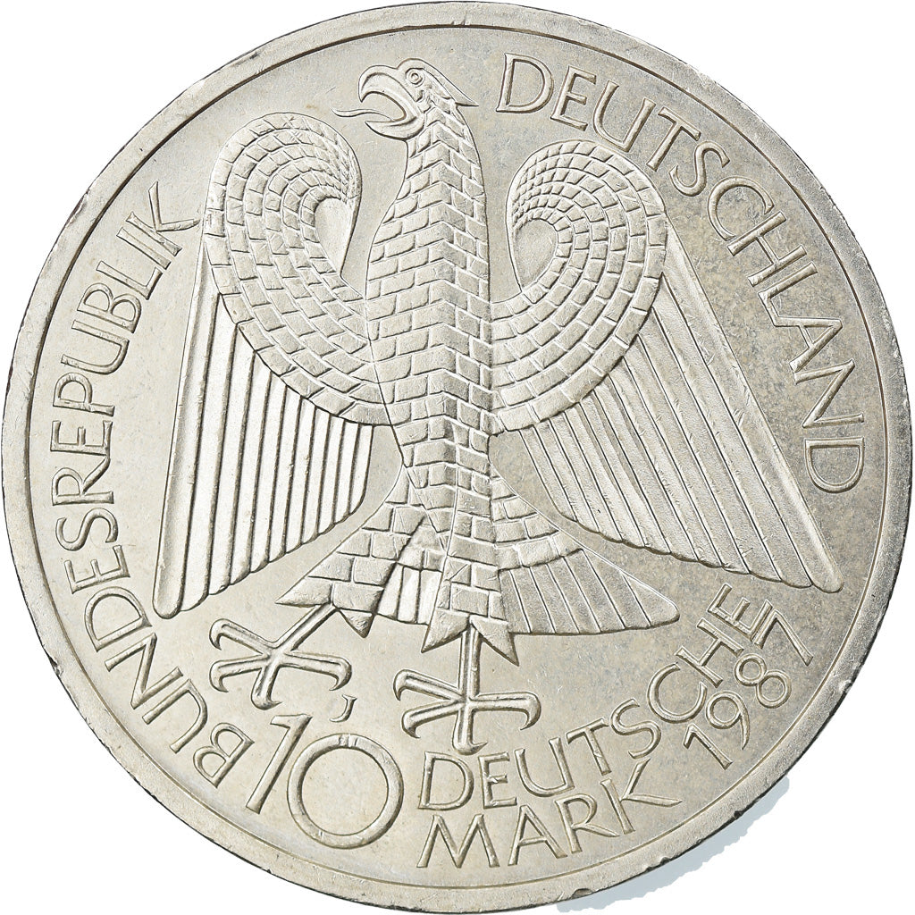 Moneta, GERMANIA - REPUBBLICA FEDERALE, 10 Mark, 1987, Hamburg, Germany, SPL-