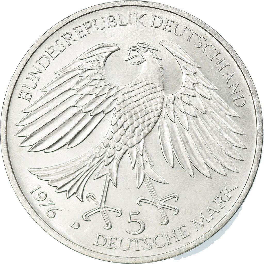 Coin, GERMANY - FEDERAL REPUBLIC, 5 Mark, 1976, Munich, Germany, AU(55-58)