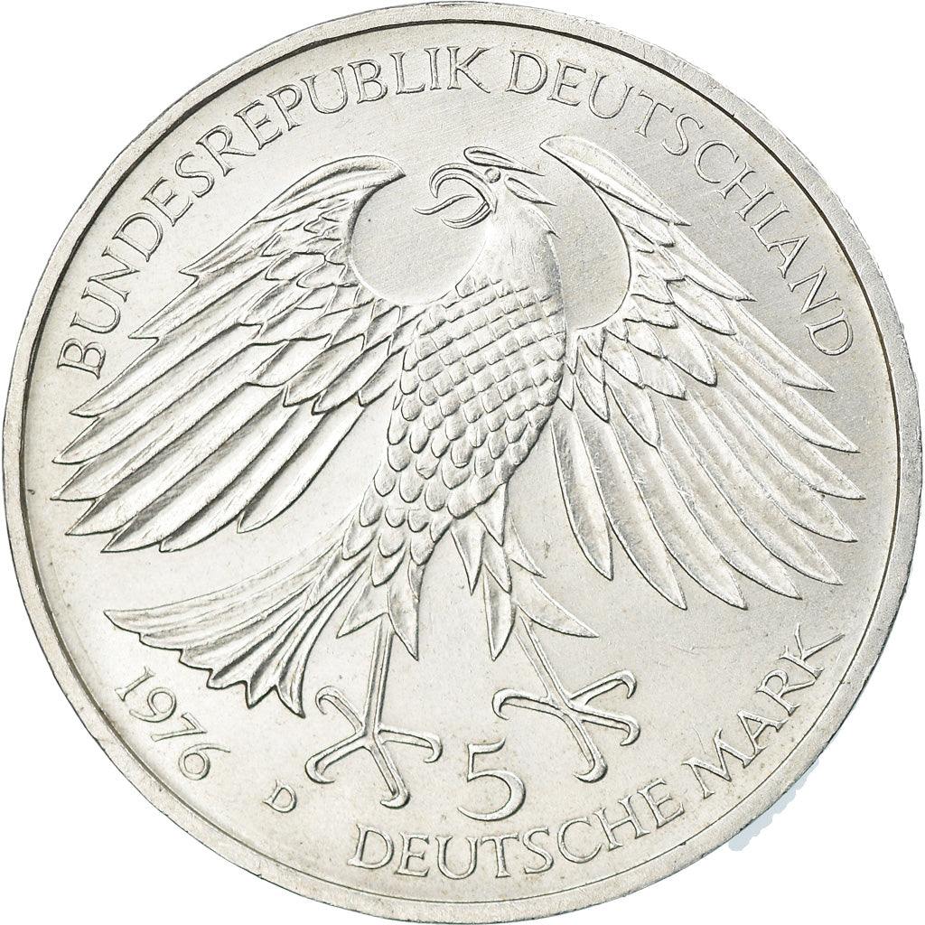 Coin, GERMANY - FEDERAL REPUBLIC, 5 Mark, 1976, Munich, Germany, AU(50-53)