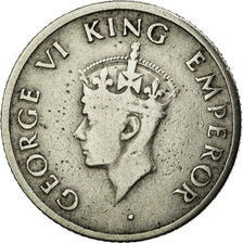 Coin, INDIA-BRITISH, George VI, 1/4 Rupee, 1946, VF(30-35), Nickel, KM:548