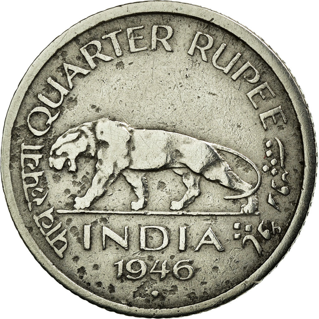 Monnaie, INDIA-BRITISH, George VI, 1/4 Rupee, 1946, TB+, Nickel, KM:548
