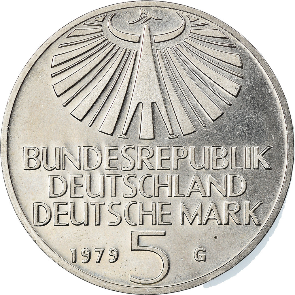 Coin, GERMANY - FEDERAL REPUBLIC, 5 Mark, 1979, Karlsruhe, Germany, MS(63)