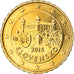 Slovakia, 10 Euro Cent, 2015, MS(63), Brass, KM:New