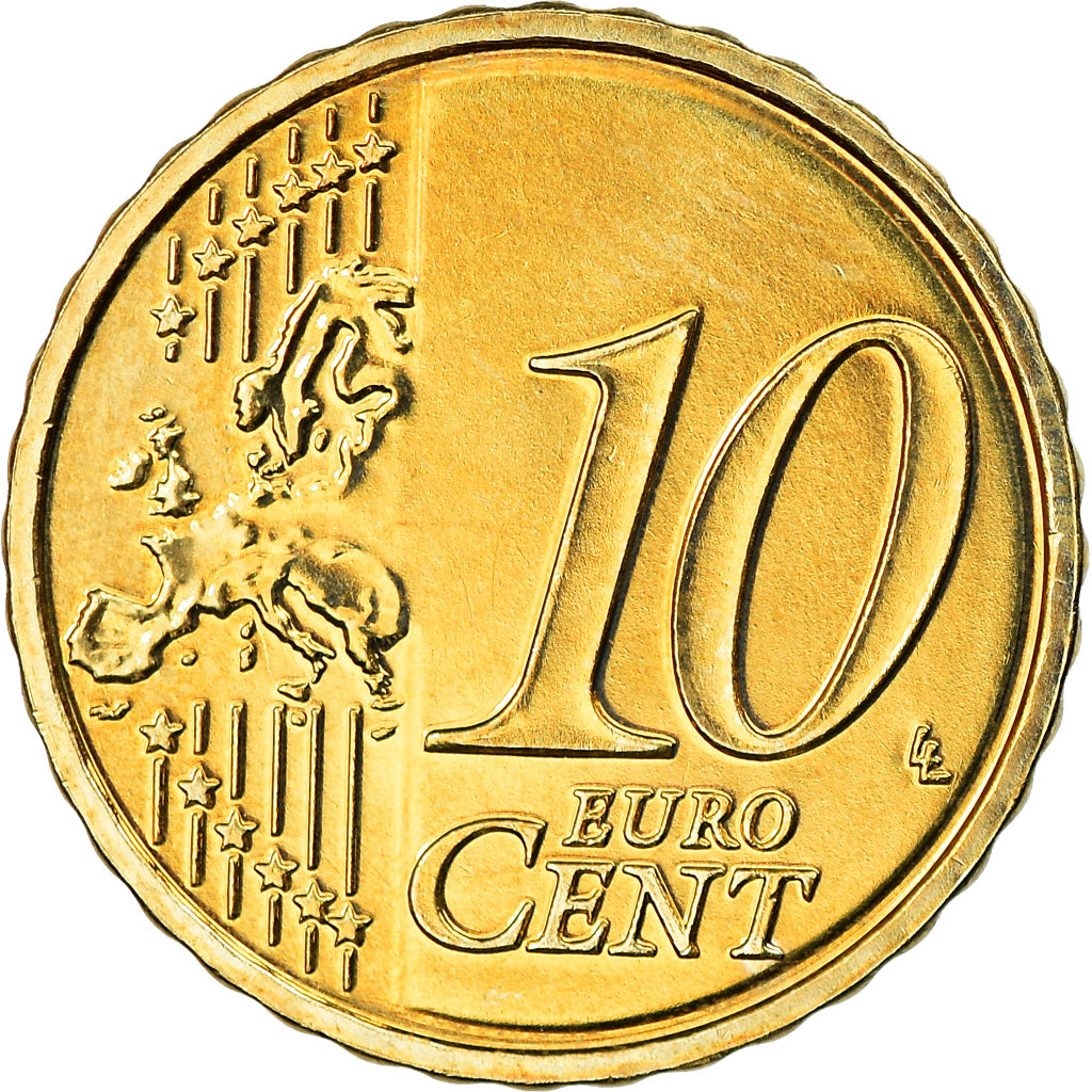 Slovakia, 10 Euro Cent, 2015, MS(63), Brass, KM:New