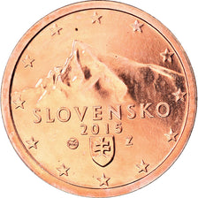 Slovakia, 2 Euro Cent, 2015, MS(63), Copper Plated Steel, KM:New