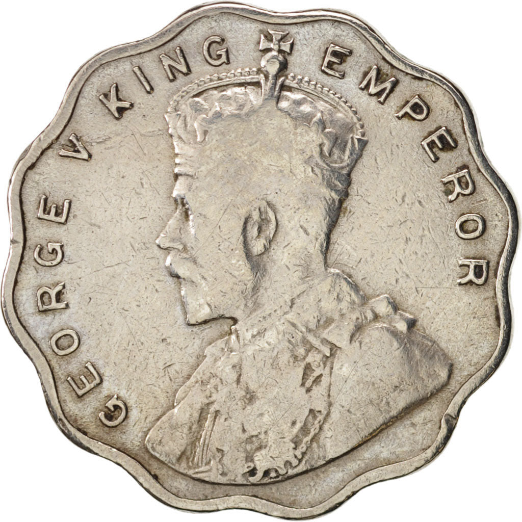 INDIA-BRITISH, George V, Anna, 1912, VF(30-35), Copper-nickel, KM:513