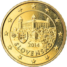 Slovakia, 50 Euro Cent, 2014, MS(63), Brass, KM:New