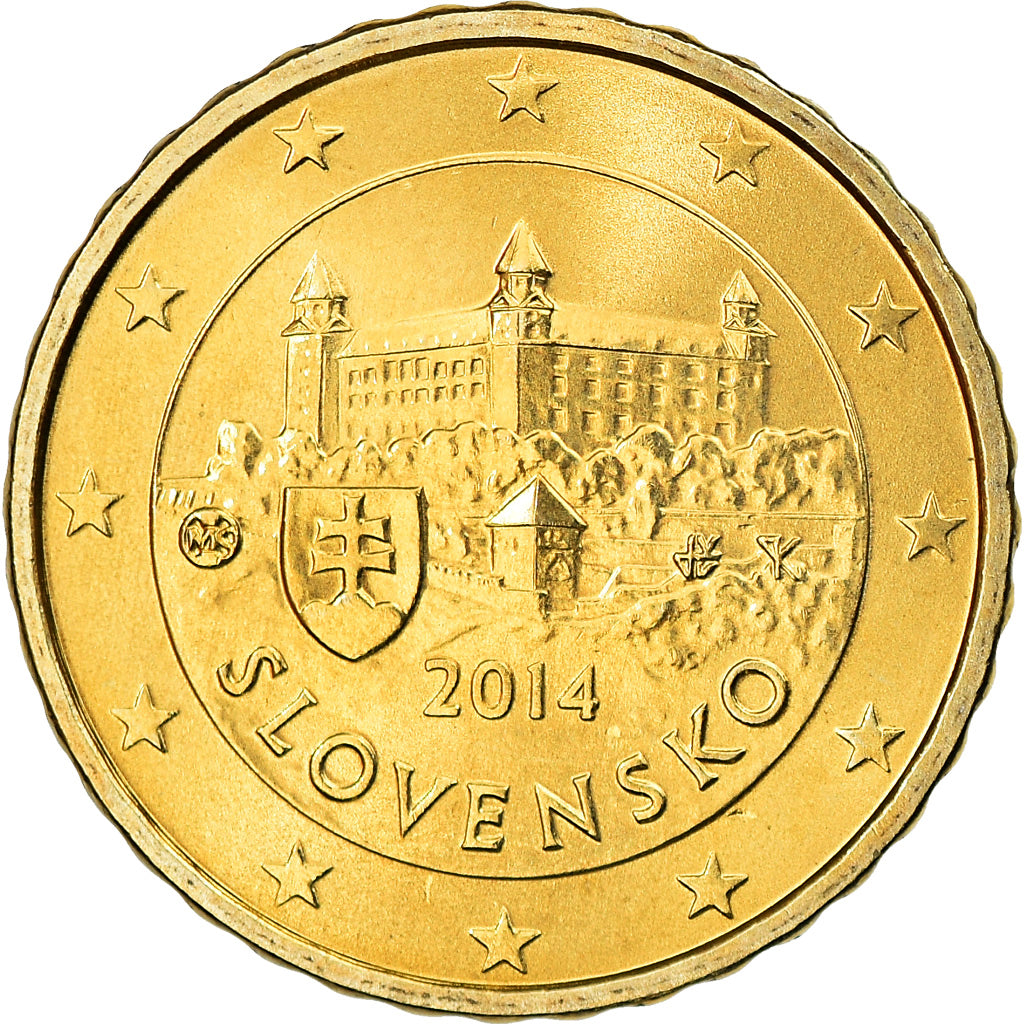Slovacchia, 10 Euro Cent, 2014, SPL, Ottone, KM:New
