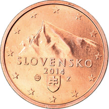 Slovakia, 2 Euro Cent, 2014, MS(63), Copper Plated Steel, KM:New