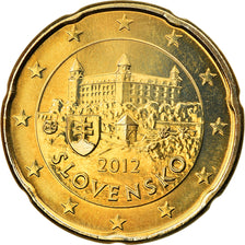 Slovakia, 20 Euro Cent, 2012, Kremnica, BU, MS(65-70), Brass, KM:99