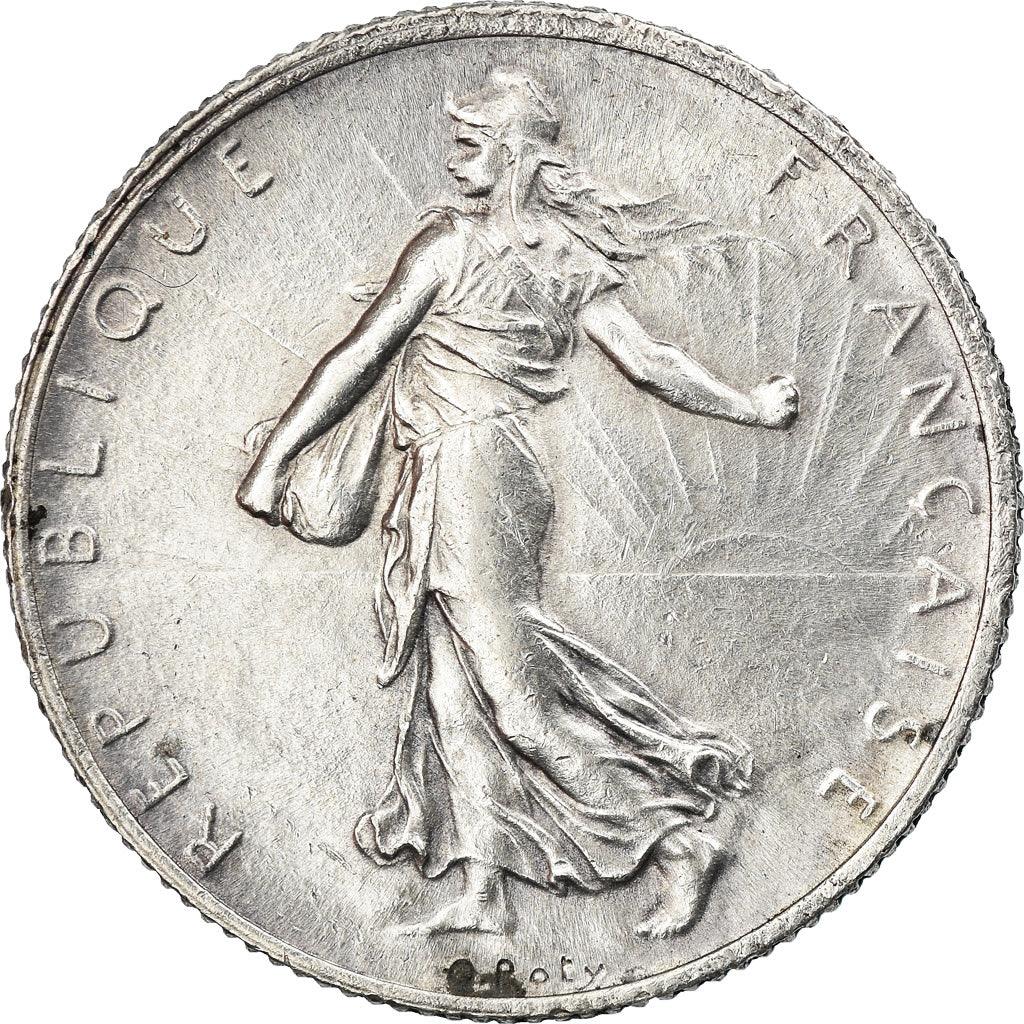 Coin, France, Semeuse, 2 Francs, 1919, Paris, AU(50-53), Silver, KM:845.1
