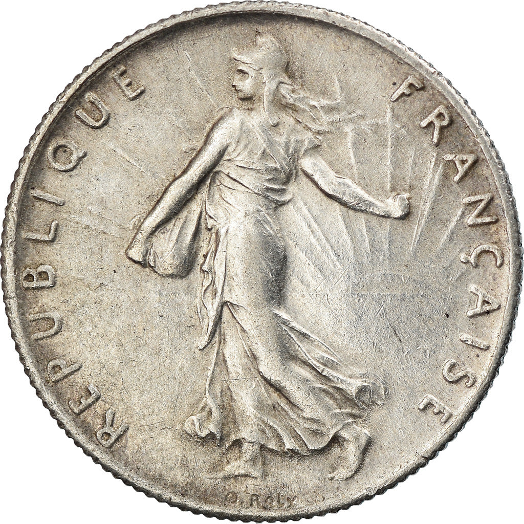 Moneta, Francia, Semeuse, 50 Centimes, 1918, Paris, BB+, Argento, KM:854