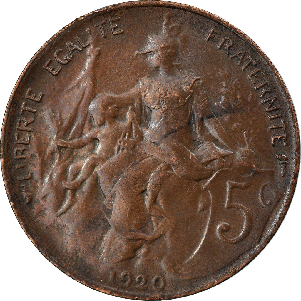 Coin, France, Dupuis, 5 Centimes, 1920, Paris, EF(40-45), Bronze, KM:842