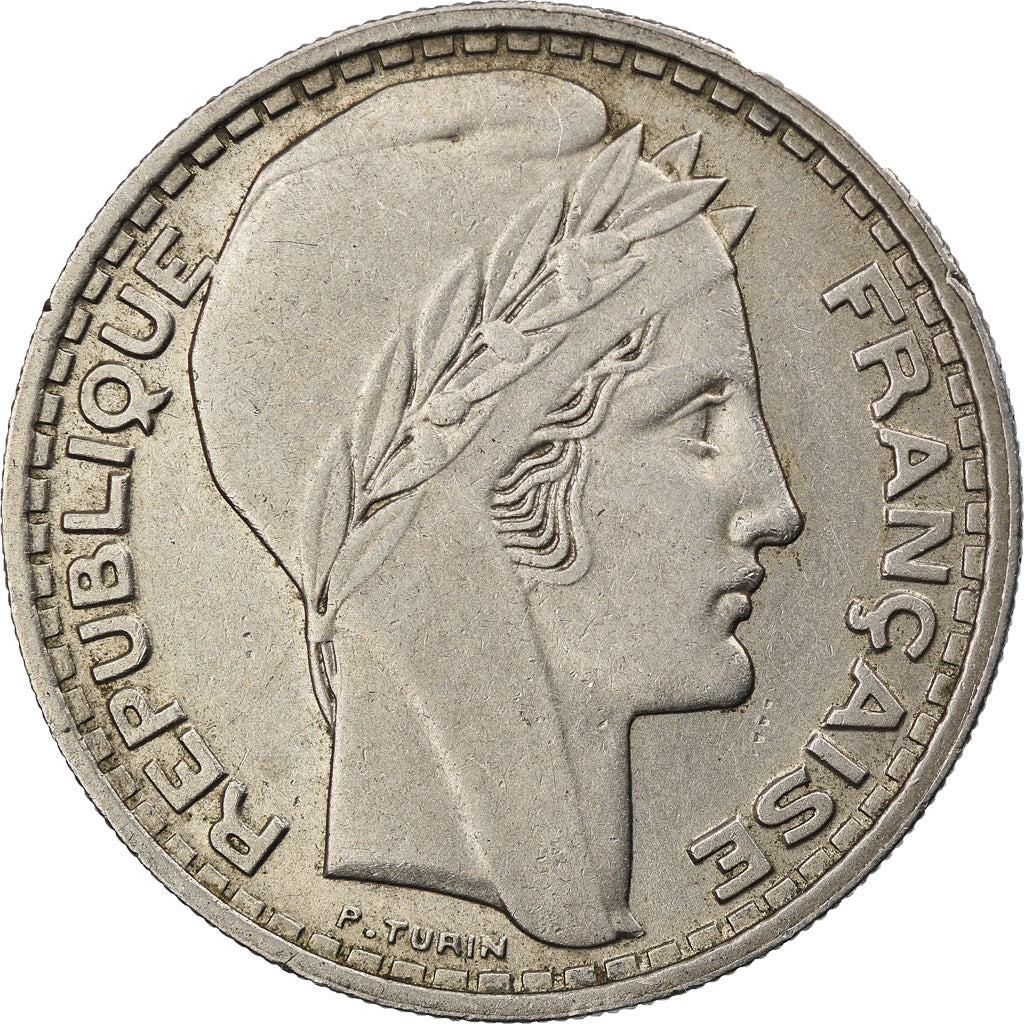 Coin, France, Turin, 10 Francs, 1946, Beaumont - Le Roger, Rameaux longs