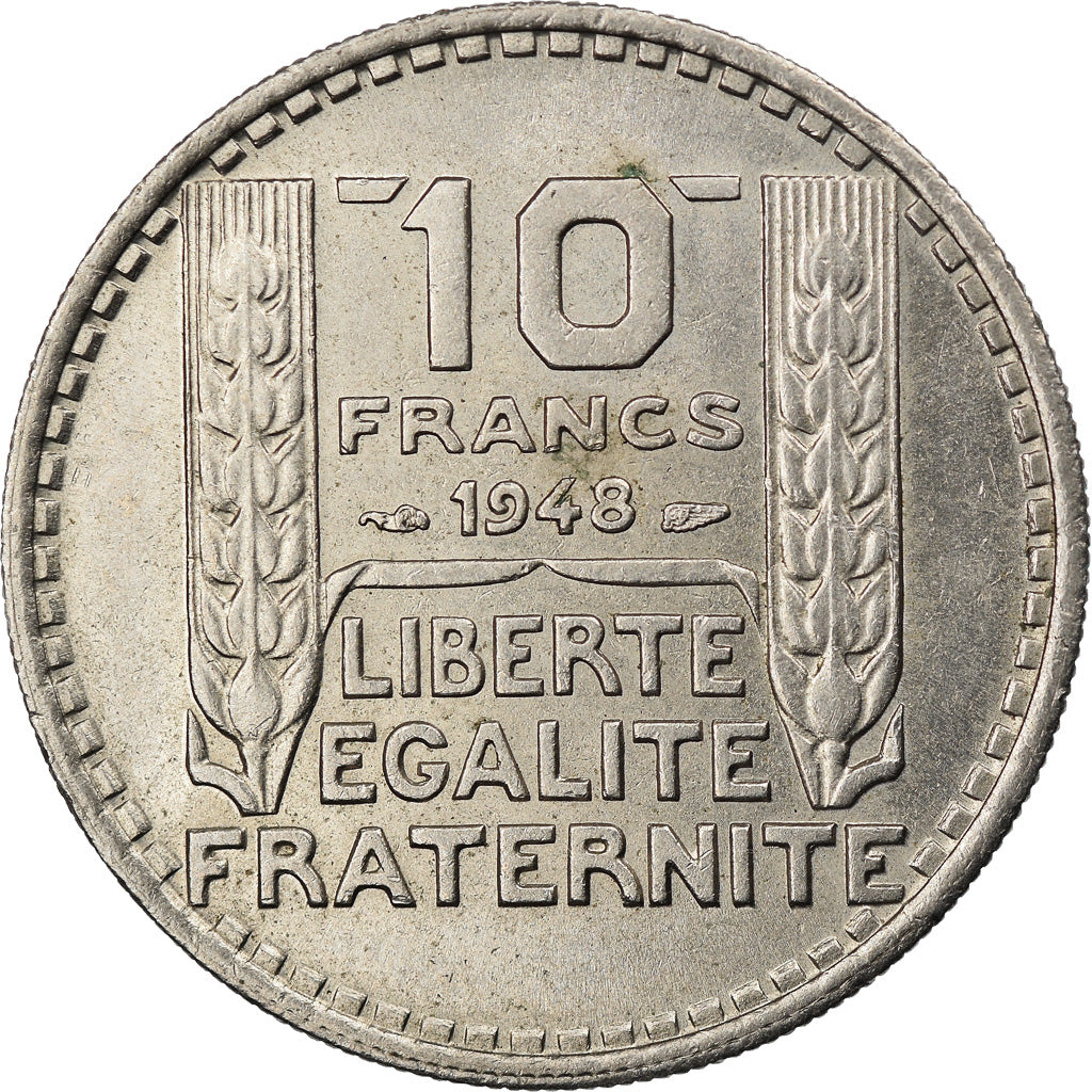 Coin, France, Turin, 10 Francs, 1948, Paris, EF(40-45), Copper-nickel, KM:909.1