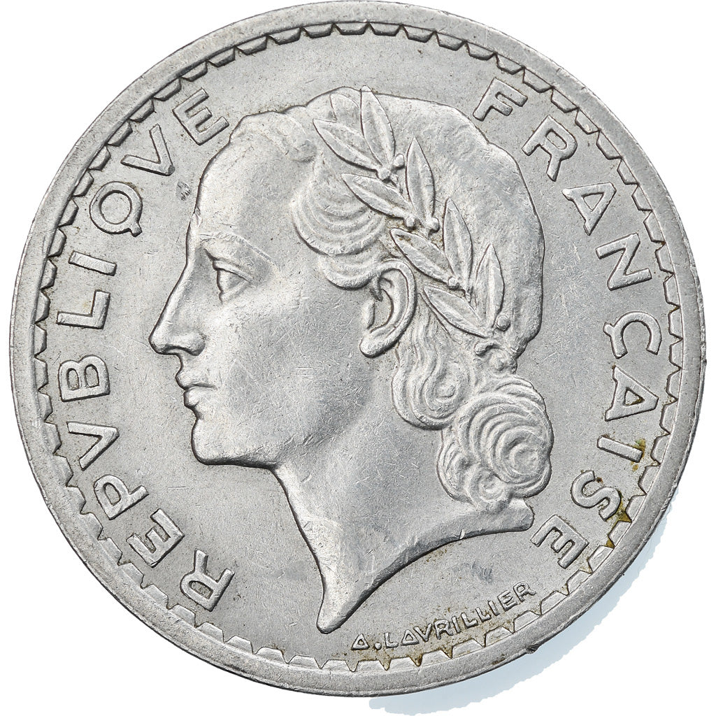 Monnaie, France, Lavrillier, 5 Francs, 1945, Paris, TTB, Aluminum-Bronze