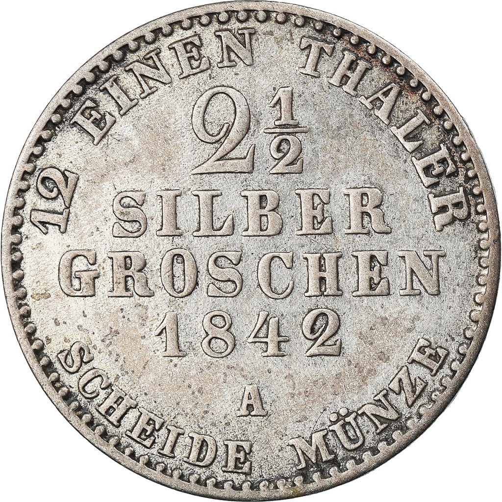 Munten, Duitse staten, PRUSSIA, Friedrich Wilhelm IV, 2-1/2 Silber Groschen