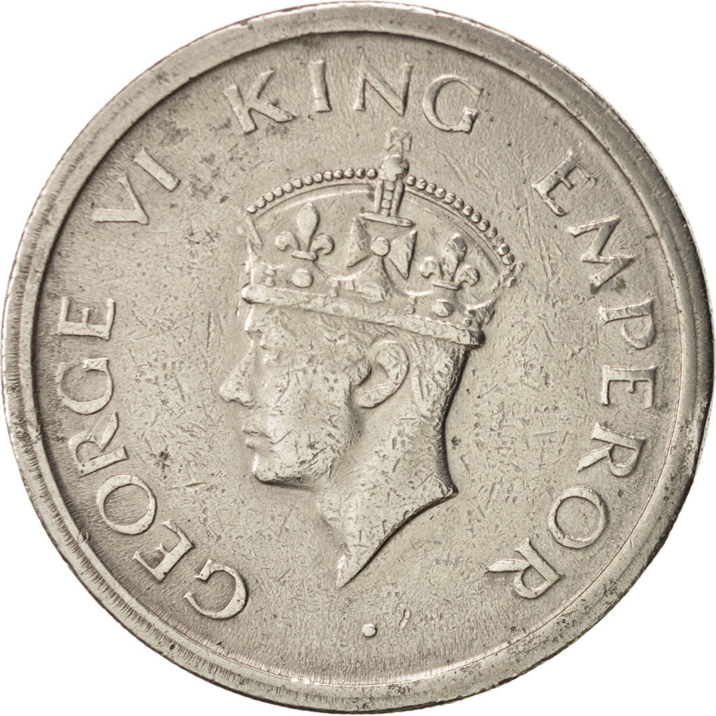 INDIA-BRITISH, George VI, Rupee, 1947, EF(40-45), Nickel, KM:559