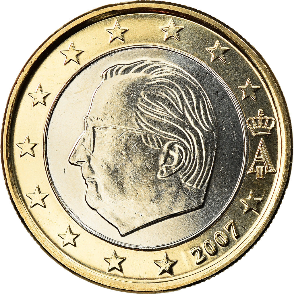 Belgium, Euro, 2007, Brussels, MS(65-70), Bi-Metallic, KM:245