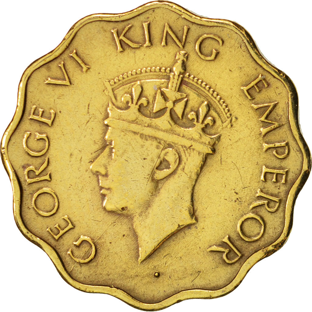 INDIA-BRITISH, George VI, Anna, 1944, EF(40-45), Nickel-brass, KM:537a