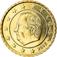 Belgium, 10 Euro Cent, 2007, Brussels, MS(65-70), Brass, KM:242
