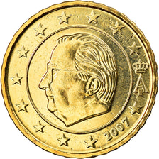 Belgium, 10 Euro Cent, 2007, Brussels, MS(65-70), Brass, KM:242