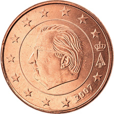 Belgium, 5 Euro Cent, 2007, Brussels, MS(65-70), Copper Plated Steel, KM:226