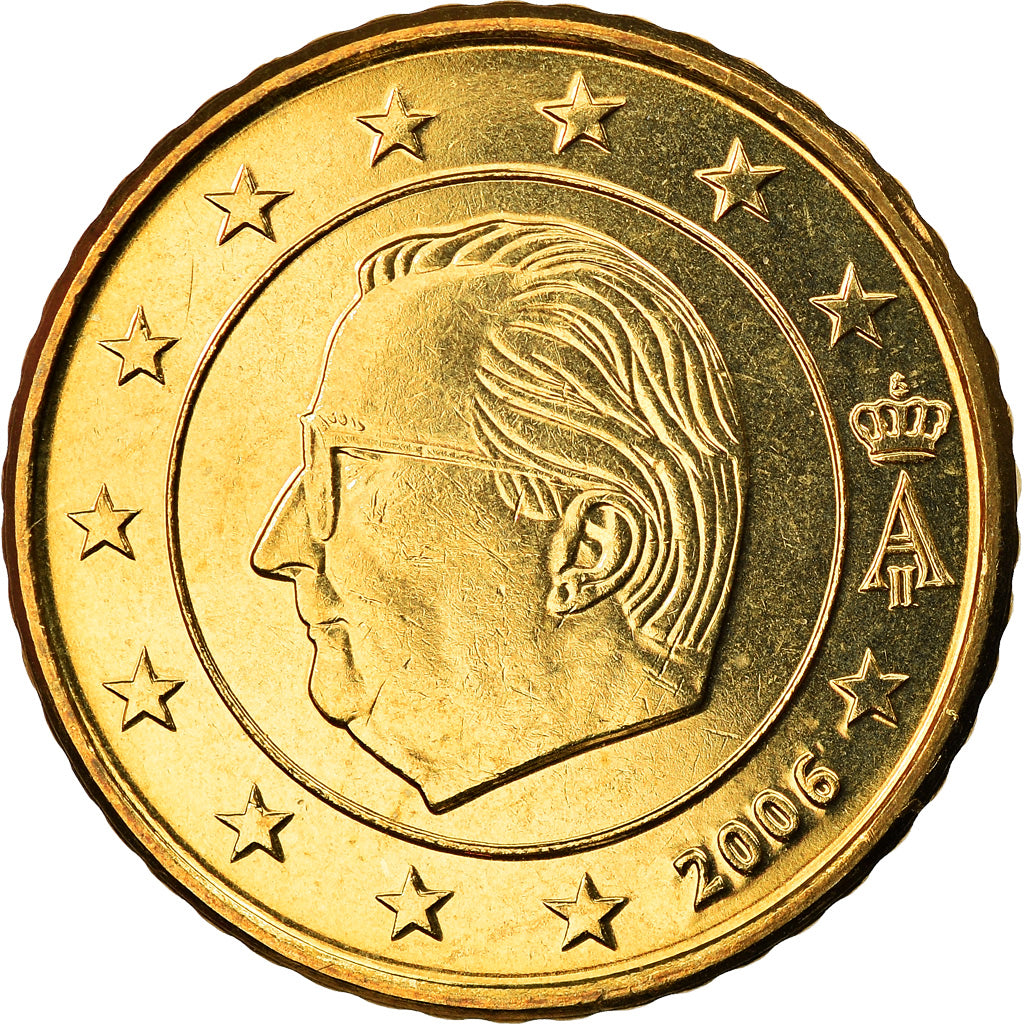 Belgium, 50 Euro Cent, 2006, Brussels, MS(63), Brass, KM:229