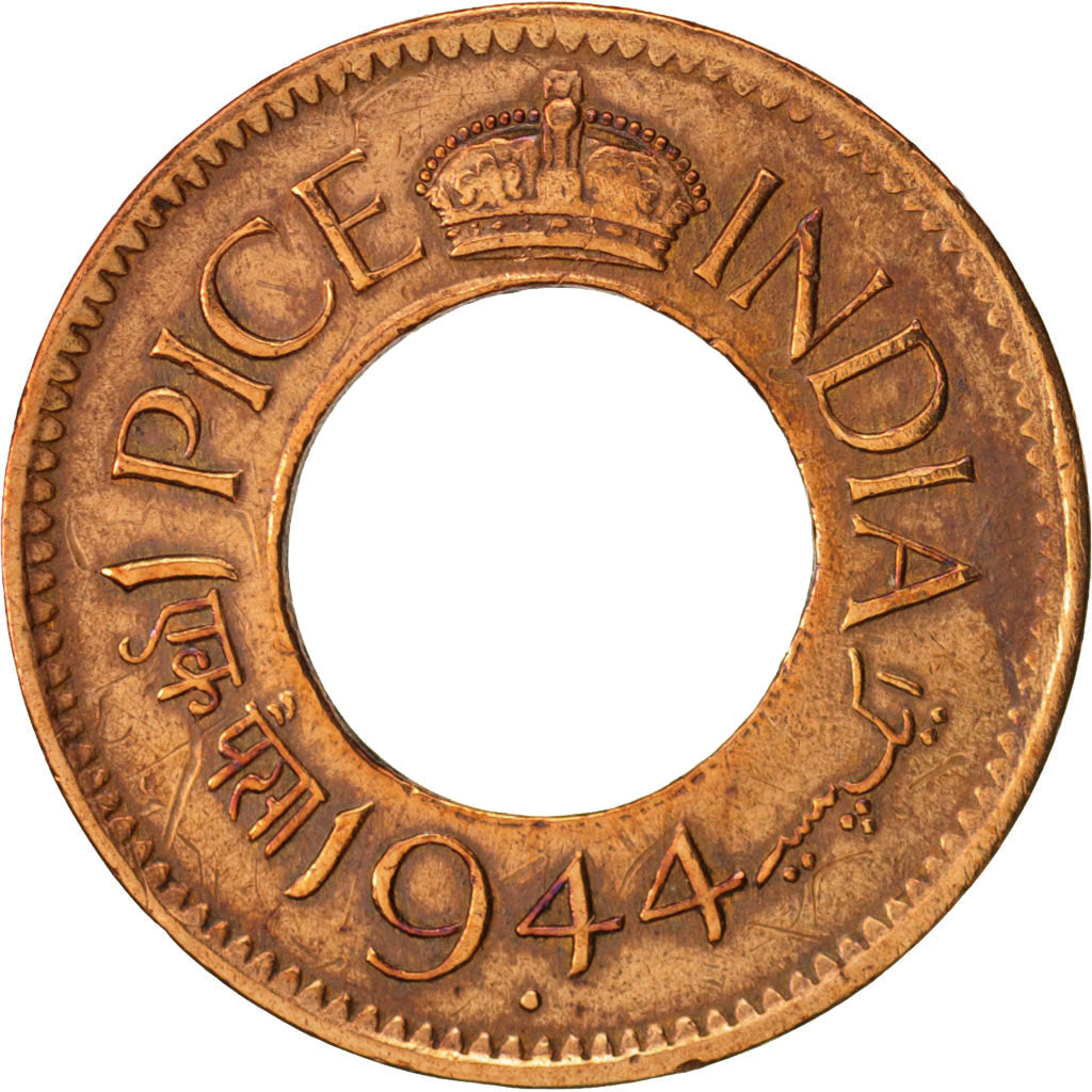 INDIA-BRITISH, George VI, Pice, 1944, VF(30-35), Bronze, KM:533