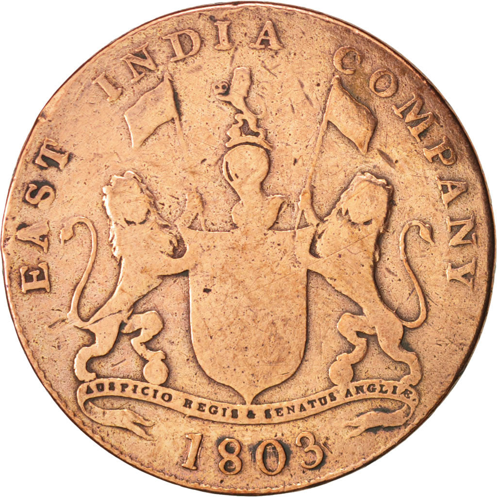 INDIA-BRITISH, MADRAS PRESIDENCY, 20 Cash, 1803, Soho Mint, Birmingham