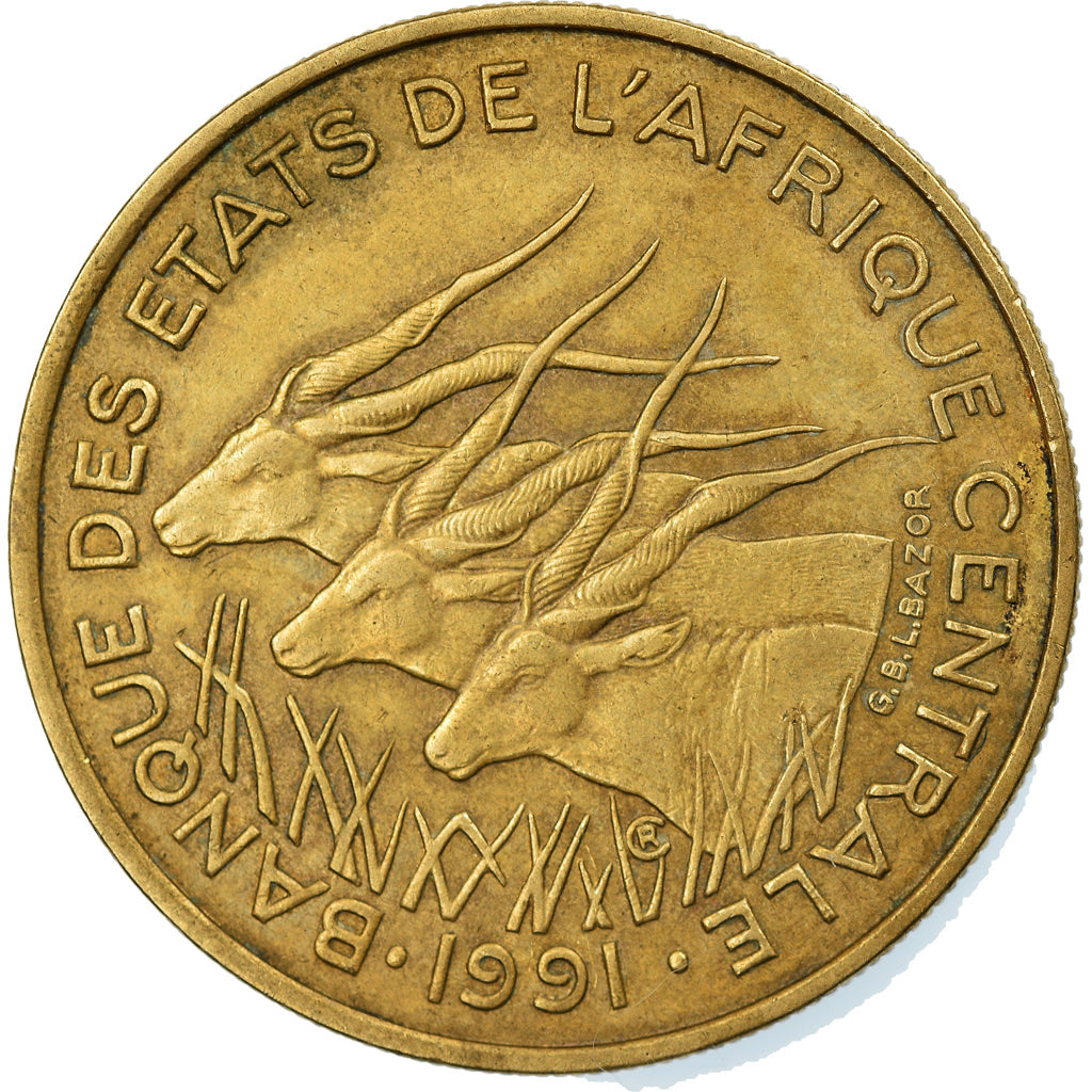 Coin, Central African States, 25 Francs, 1991, Paris, EF(40-45)
