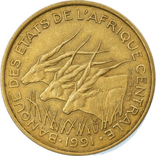 Coin, Central African States, 25 Francs, 1991, Paris, AU(50-53)