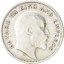 INDIA - BRITANNICA, Edward VII, 1/4 Rupee, 1906, BB, Argento, KM:506