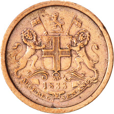 INDIA-BRITISH, BOMBAY PRESIDENCY, Pie, 1833, Calcutta, EF(40-45), Copper, KM:261