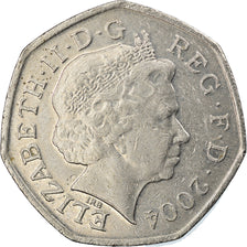 Coin, Great Britain, Elizabeth II, 50 Pence, 2004, EF(40-45), Copper-nickel