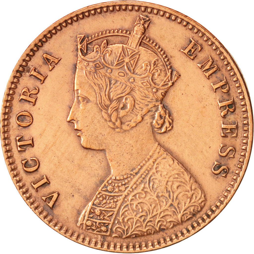 INDIA-BRITISH, Victoria, 1/4 Anna, 1893, EF(40-45), Copper, KM:486