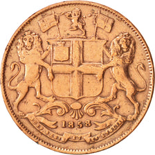 INDIA-BRITISH, 1/4 Anna, 1858, Heaton, Birmingham, EF(40-45), Copper, KM:463.2
