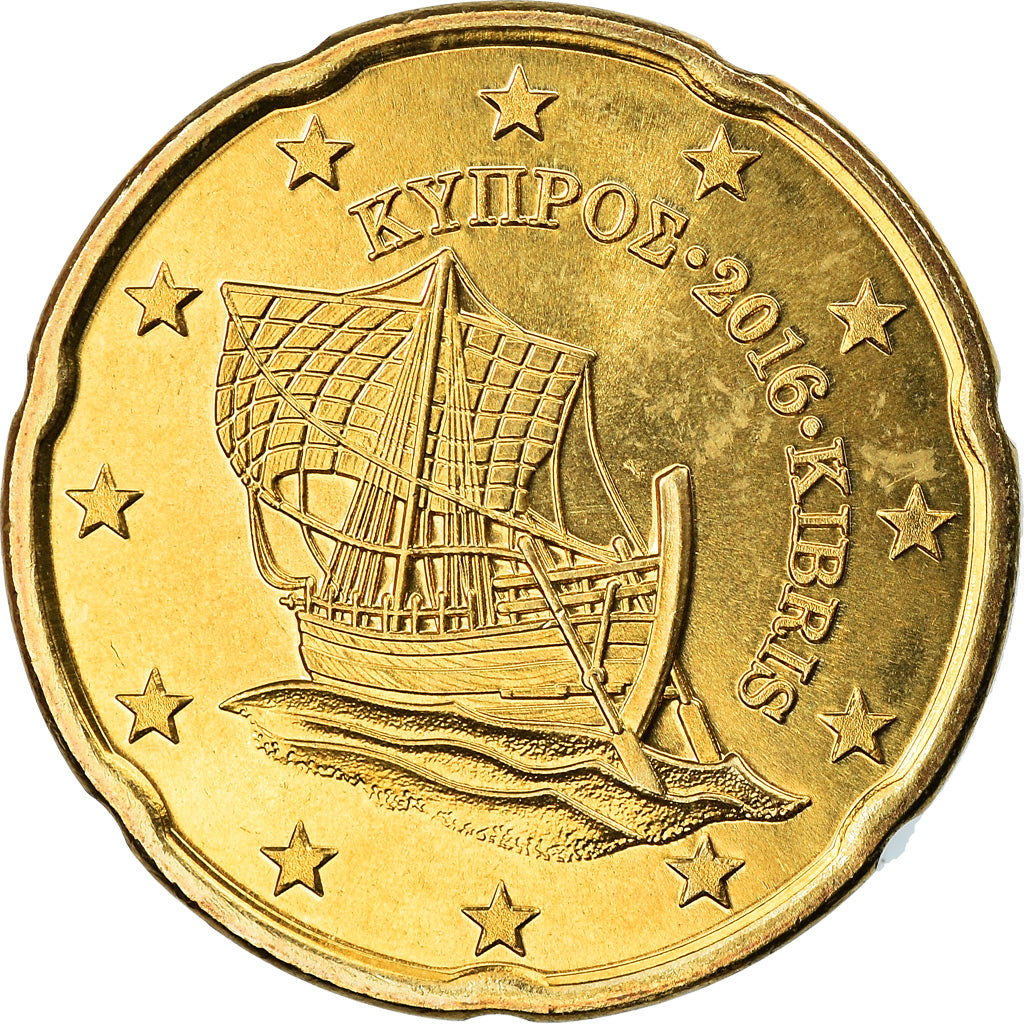 Cipro, 20 Euro Cent, 2016, SPL, Ottone, KM:New