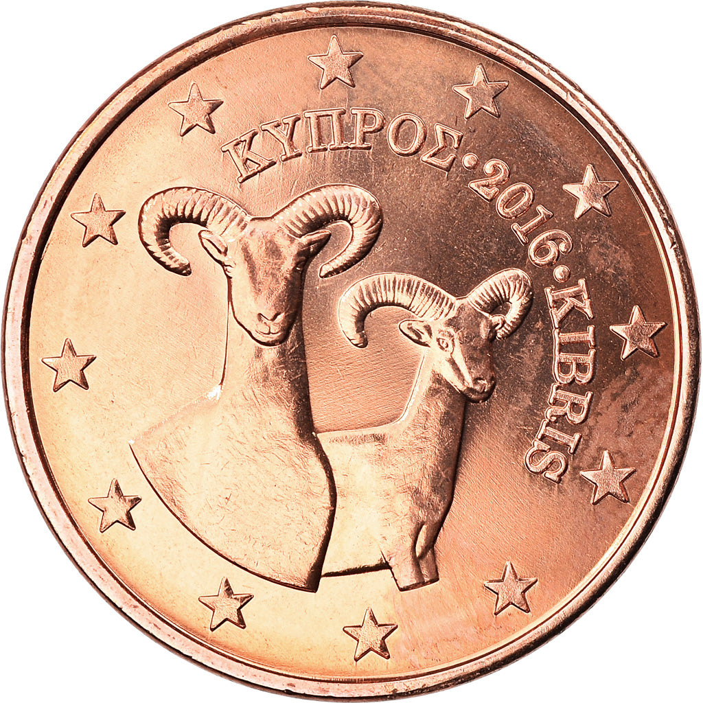 Cypr, 5 Euro Cent, 2016, MS(63), Miedź platerowana stalą, KM:New
