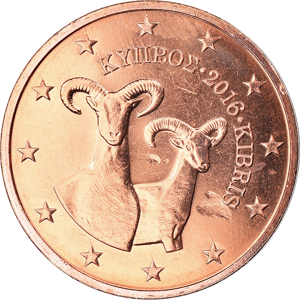 Cipro, 2 Euro Cent, 2016, SPL, Acciaio placcato rame, KM:New